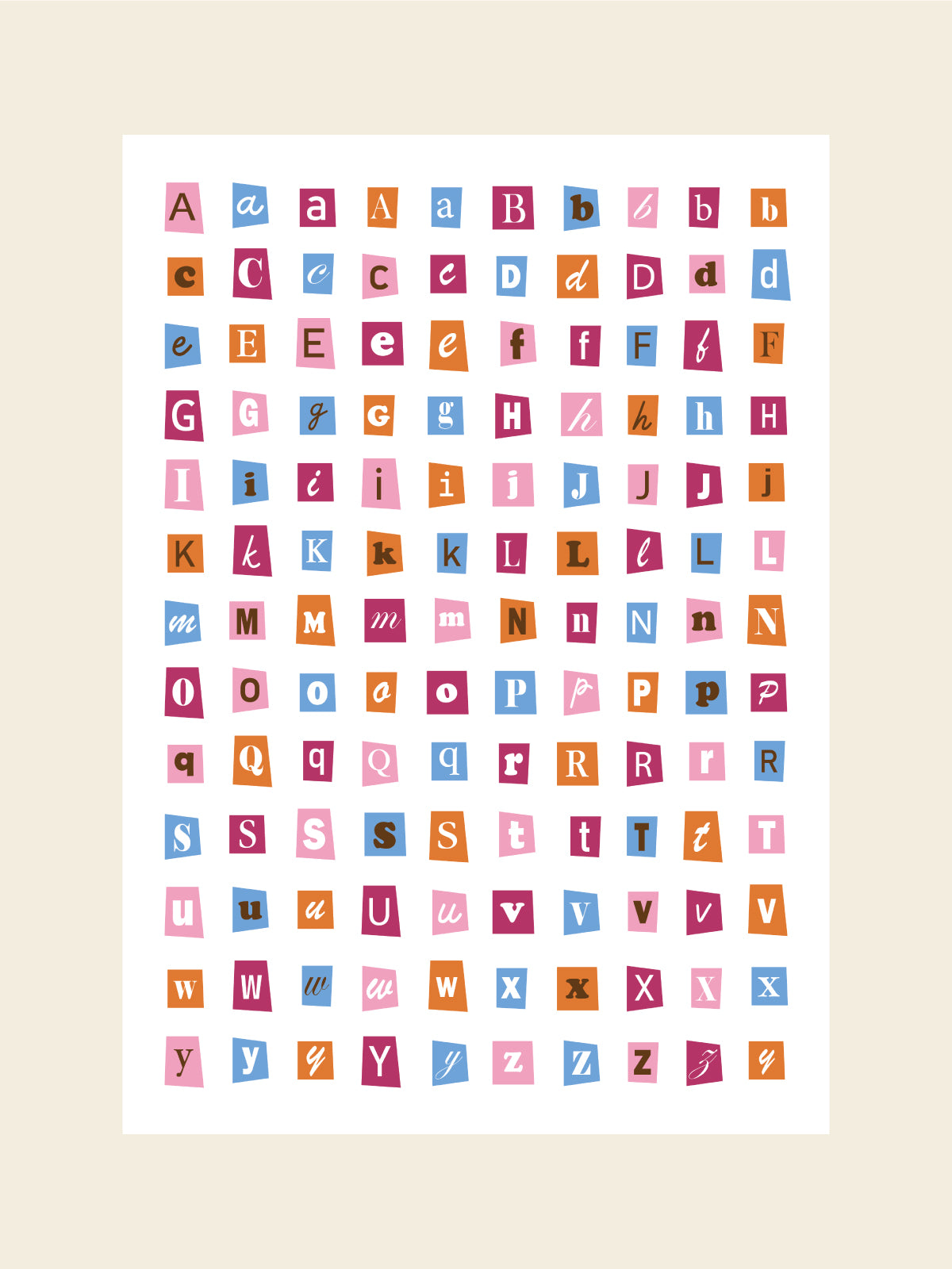 Tiny Letters Stickersheet
